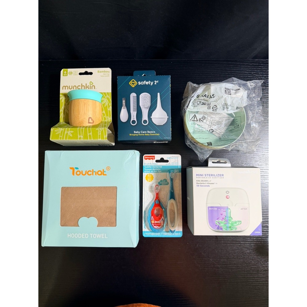 Baby Essentials Bundle Munchkin Safety 1st Fisher Price IKEA 6 Bowls Towel